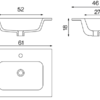 Ceramic Washbasin Volterra 61x46cm